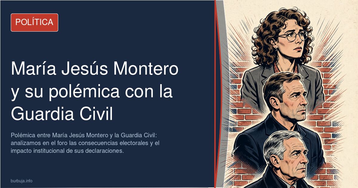 Polémica entre María Jesús Montero y la Guardia Civil: analizamos en el foro las consecuencias electorales y el impacto insti