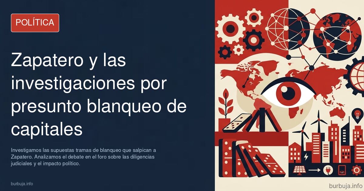 Investigamos las supuestas tramas de blanqueo que salpican a Zapatero. Analizamos el debate en el foro sobre las diligencias 