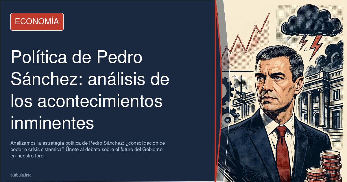 Analizamos la estrategia política de Pedro Sánchez: ¿consolidación de poder o crisis sistémica? Únete al debate sobre el futu