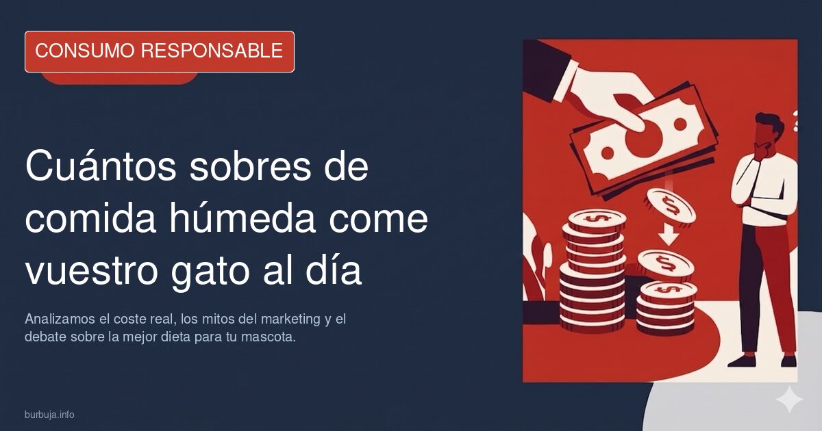 ¿Cuántos sobres de comida húmeda necesita tu gato? Analizamos el coste real, los mitos del marketing y el debate sobre la mej