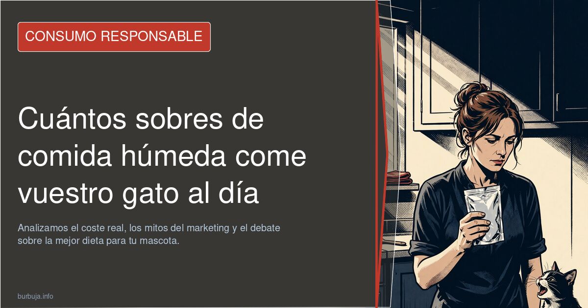 ¿Cuántos sobres de comida húmeda necesita tu gato? Analizamos el coste real, los mitos del marketing y el debate sobre la mej