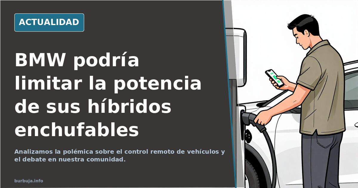 Compraste un híbrido enchufable potente?: BMW podría dejártelo en modo tortuga