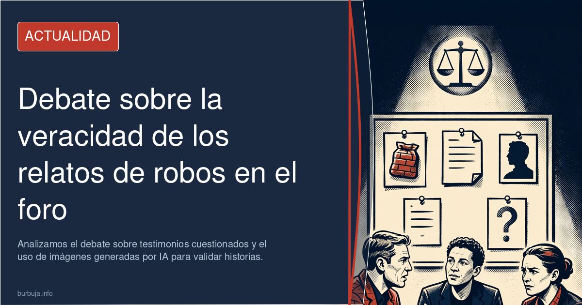 ¿Son reales los relatos de robos en el foro? Analizamos el debate sobre testimonios cuestionados y el uso de imágenes generad