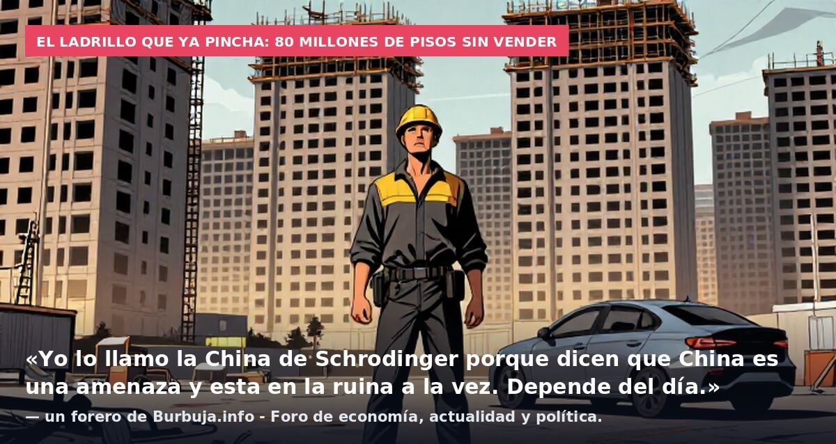 El ladrillo que ya pincha: 80 millones de pisos sin vender: «Yo lo llamo la China de Schrodinger porque dicen que China es una amenaza y esta en la ruina a la vez. Depende del día.» — un forero de Burbuja.info - Foro de economía, actualidad y polític