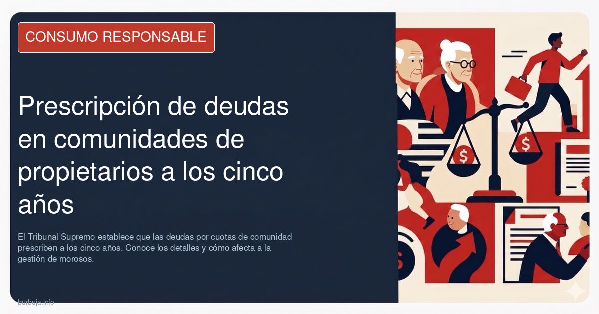 El Tribunal Supremo establece que las deudas por cuotas de comunidad prescriben a los cinco años. Conoce los detalles y cómo 
