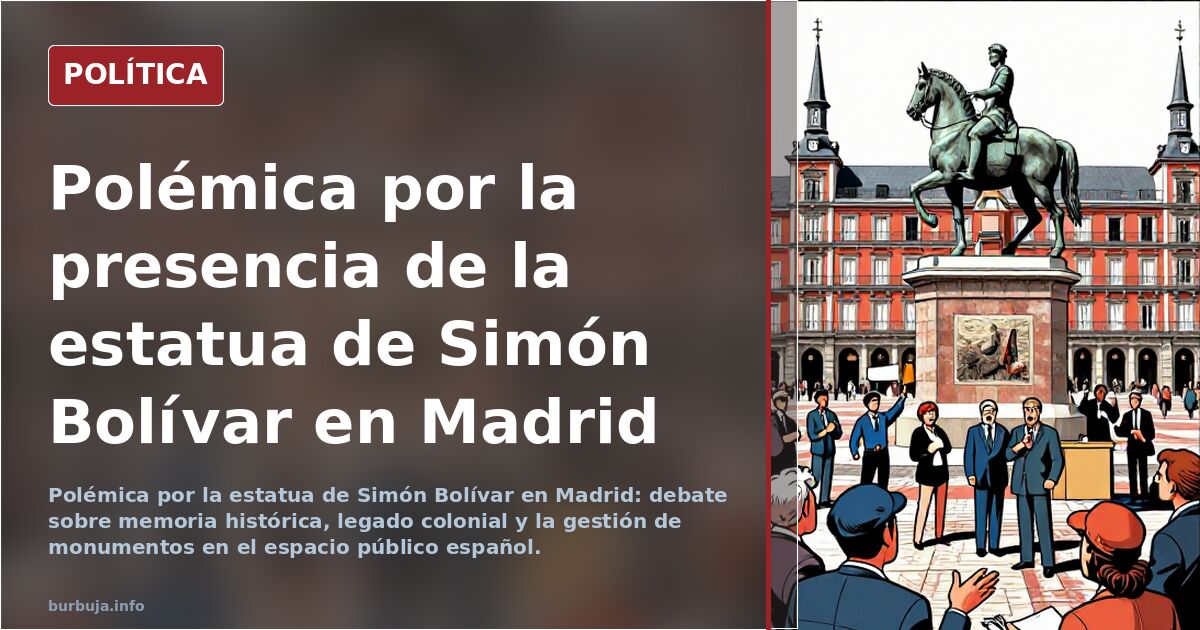 Simón Bolivariano Estatua en Madrid (llevo dos días vomitando)