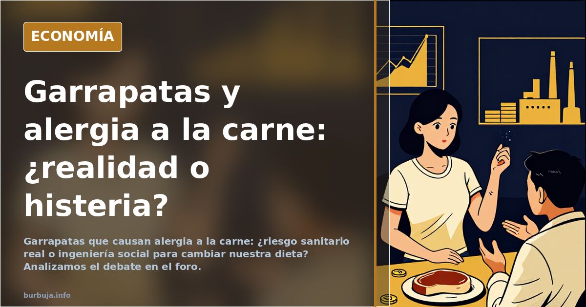 Garrapatas que causan alergia a la carne: ¿riesgo sanitario real o ingeniería social para cambiar nuestra dieta? Analizamos e