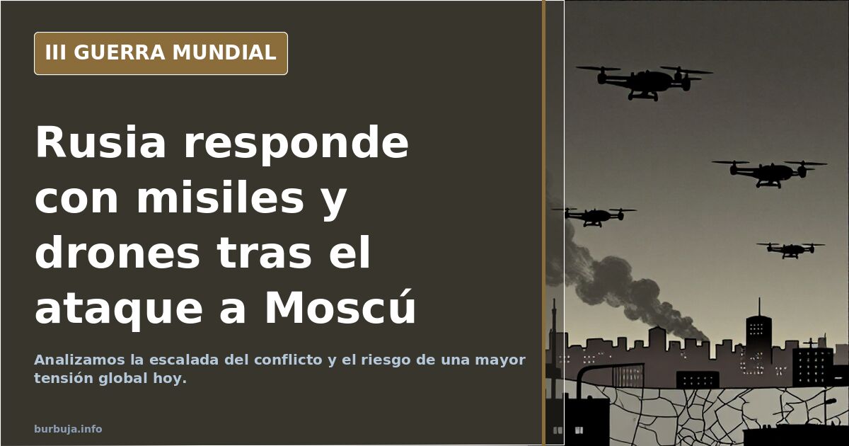 Rusia lanza 546 misiles y drones contra Ucrania tras el ataque a Moscú. Analizamos la escalada del conflicto y el riesgo de u