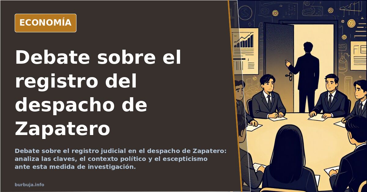 Debate sobre el registro judicial en el despacho de Zapatero: analiza las claves, el contexto político y el escepticismo ante