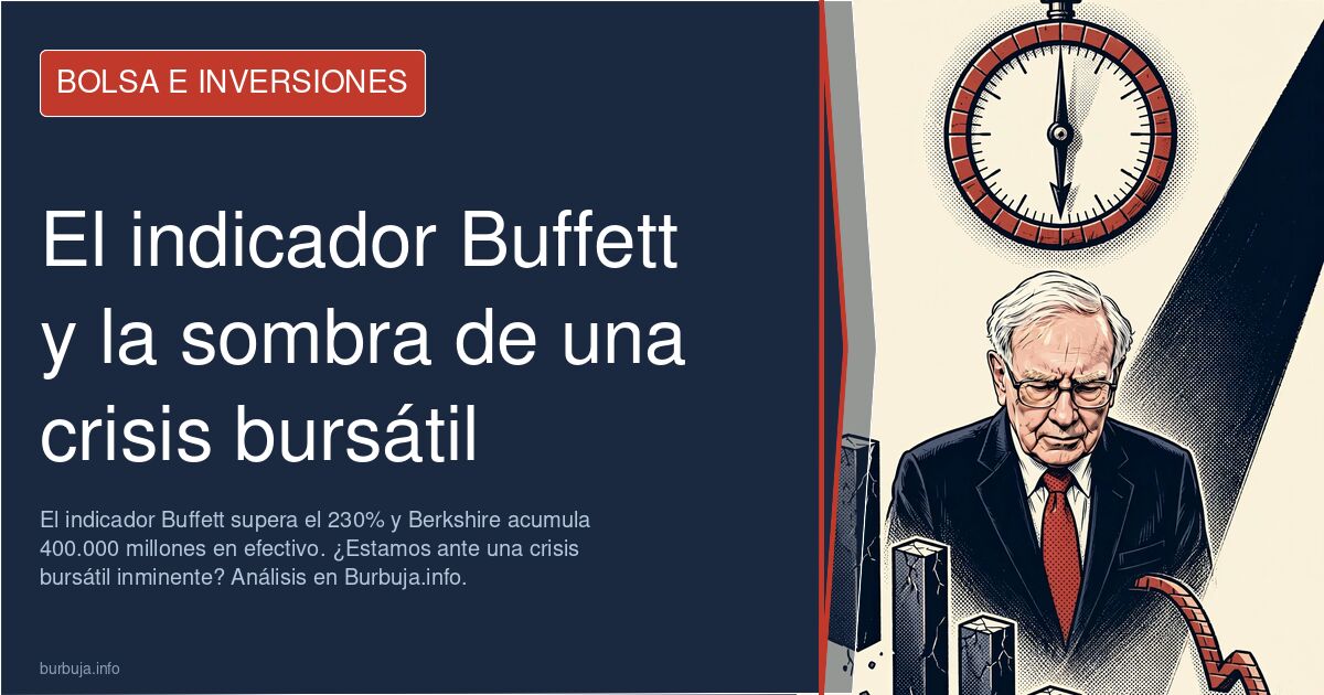 El indicador Buffett supera el 230% y Berkshire acumula 400.000 millones en efectivo. ¿Estamos ante una crisis bursátil inmin