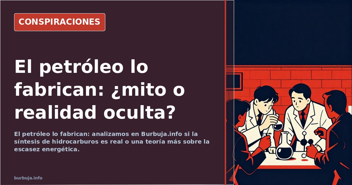 El petróleo lo fabrican