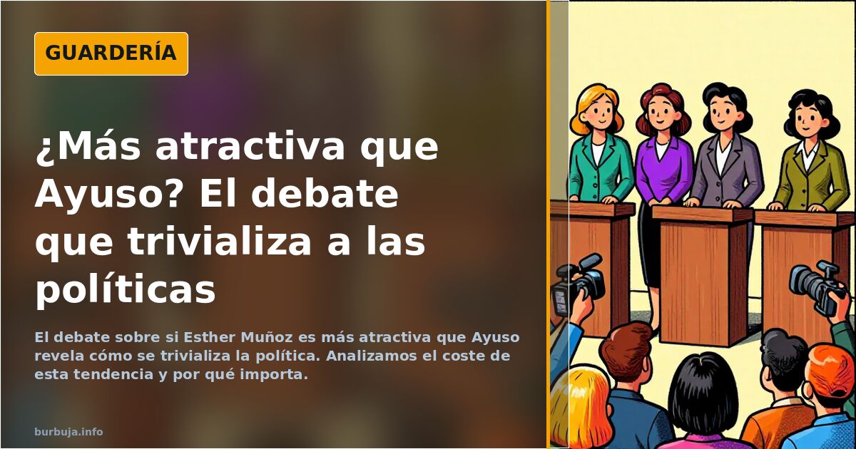 Comparación estética entre Esther Muñoz y Ayuso en el debate político español