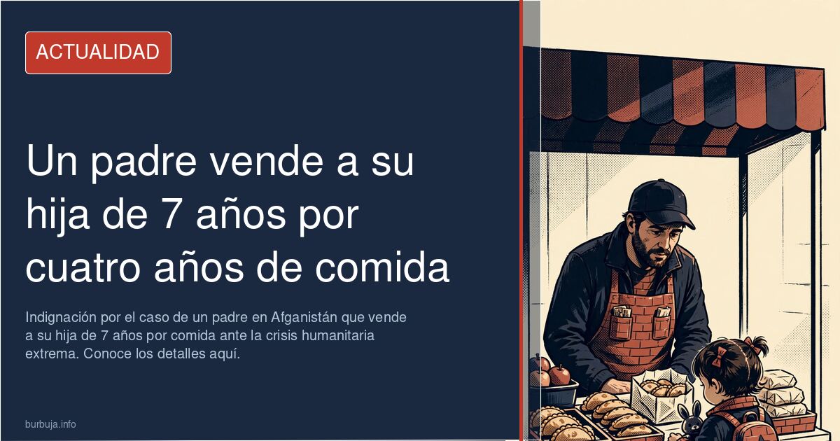 Indignación por el caso de un padre en Afganistán que vende a su hija de 7 años por comida ante la crisis humanitaria extrema