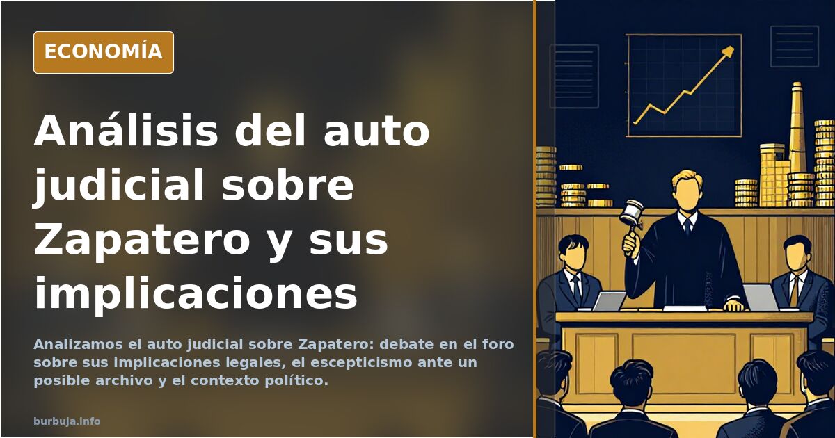 Analizamos el auto judicial sobre Zapatero: debate en el foro sobre sus implicaciones legales, el escepticismo ante un posibl
