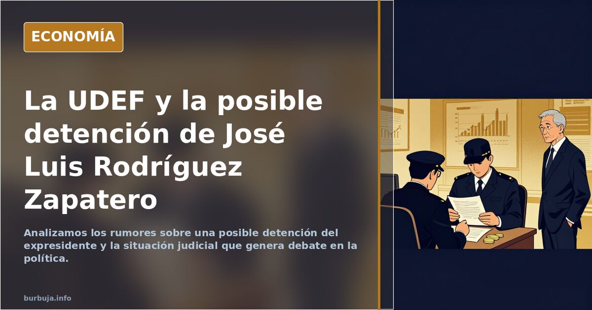Última Hora: La UDEF espera órdenes del juez para detener a Zapatero