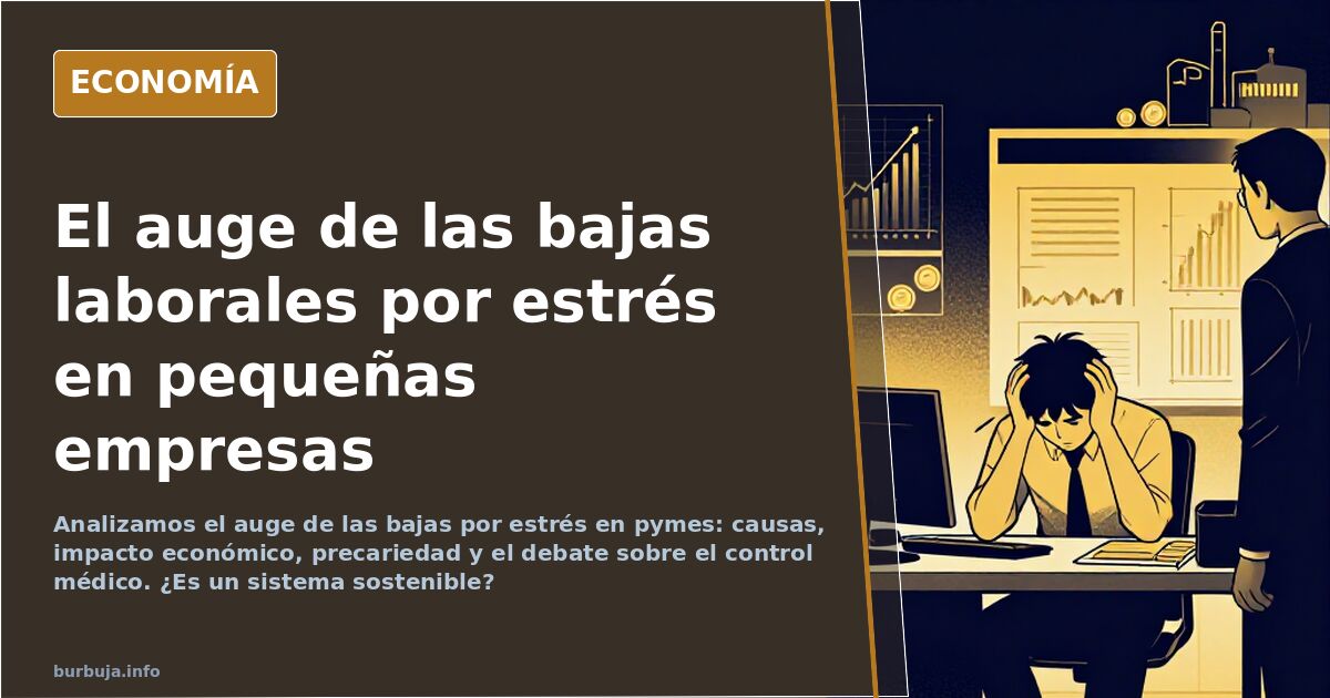Conozco una empres que tiene 8 trabajadores y tiene 4 personas de baja por estrés"

Fernando Trías de Bes

Economista