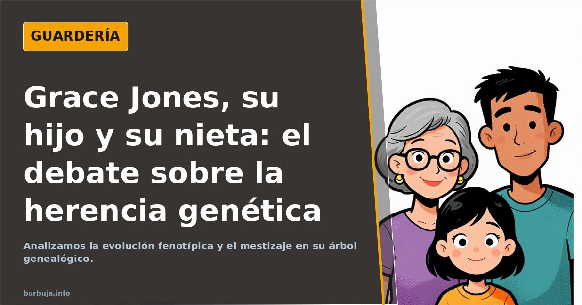 Grace Jones, su hijo y su nieta...