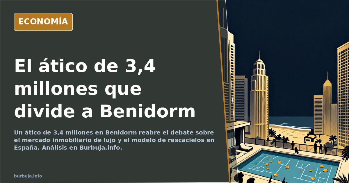 Un ático de 3,4 millones en Benidorm reabre el debate sobre el mercado inmobiliario de lujo y el modelo de rascacielos en Esp