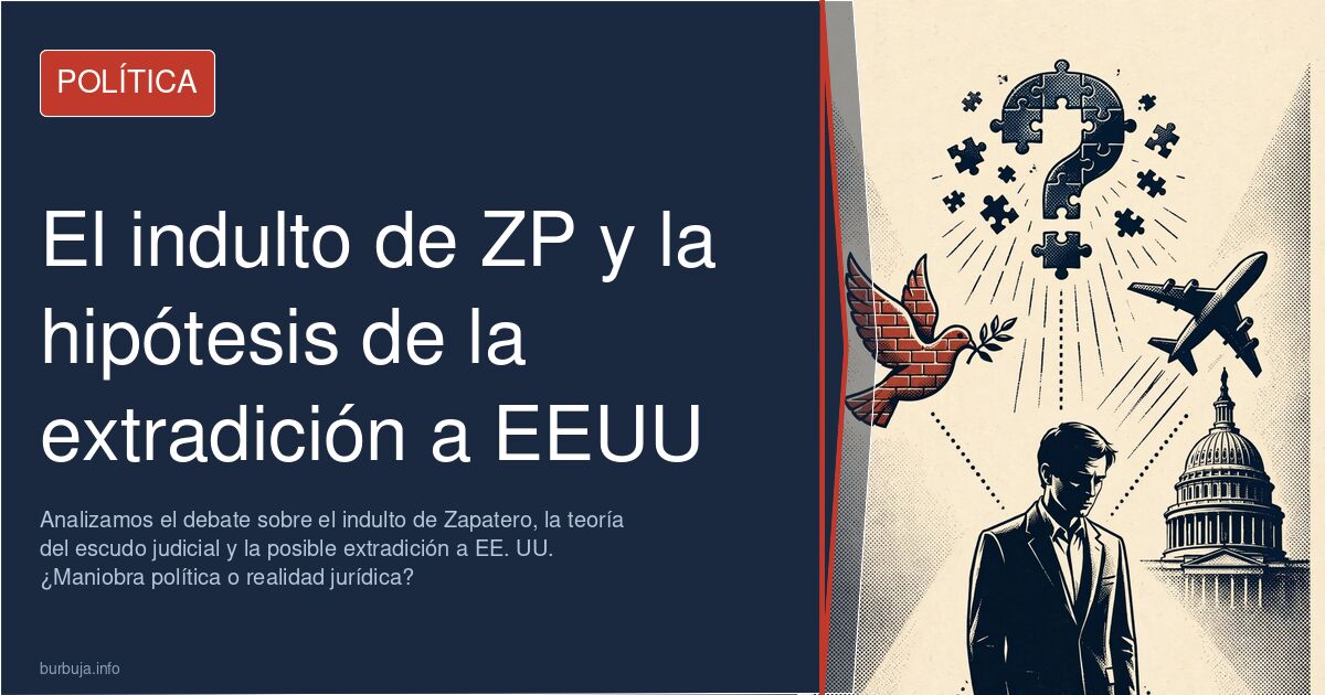 Analizamos el debate sobre el indulto de Zapatero, la teoría del escudo judicial y la posible extradición a EE. UU. ¿Maniobra
