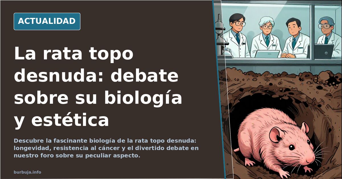 La maravillosa rata topo desnuda...