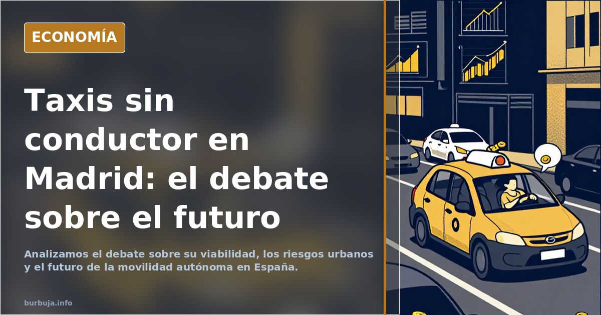 ¿Llegan los taxis sin conductor a Madrid? Analizamos el debate sobre su viabilidad, los riesgos urbanos y el futuro de la mov