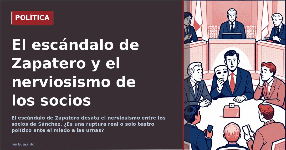 El escándalo de Zapatero desata el nerviosismo entre los socios de Sánchez. ¿Es una ruptura real o solo teatro político ante 