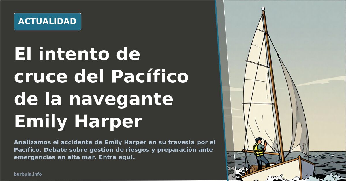 Analizamos el accidente de Emily Harper en su travesía por el Pacífico. Debate sobre gestión de riesgos y preparación ante em