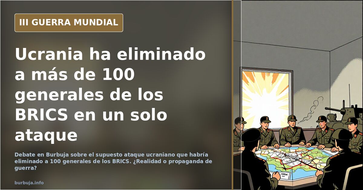 Ucrania ha eliminado a más de 100 genérales de los Brics en un solo ataque