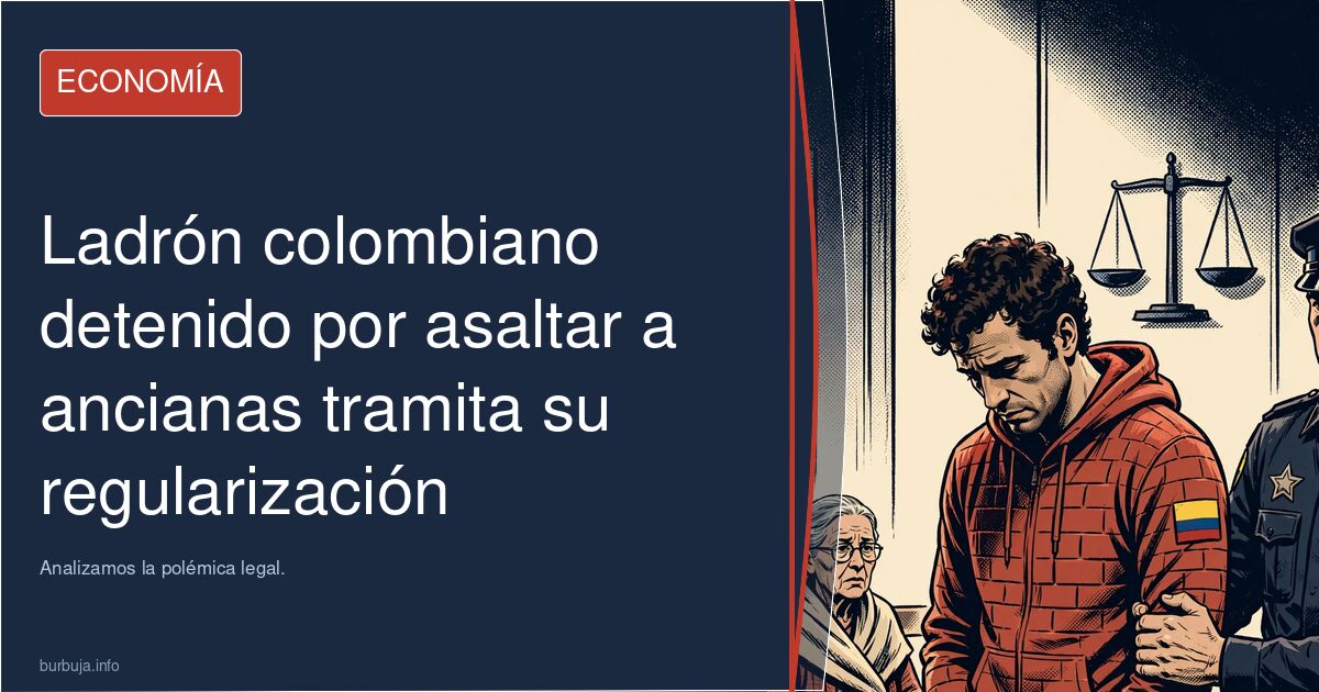 Detenido un ladrón colombiano con más de 30 antecedentes por asaltar ancianas mientras tramita su regularización en España. A
