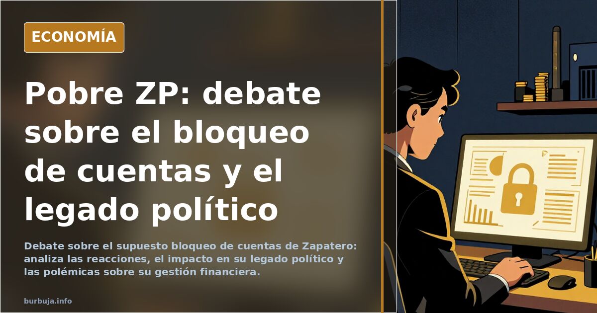 Debate sobre el supuesto bloqueo de cuentas de Zapatero: analiza las reacciones, el impacto en su legado político y las polém