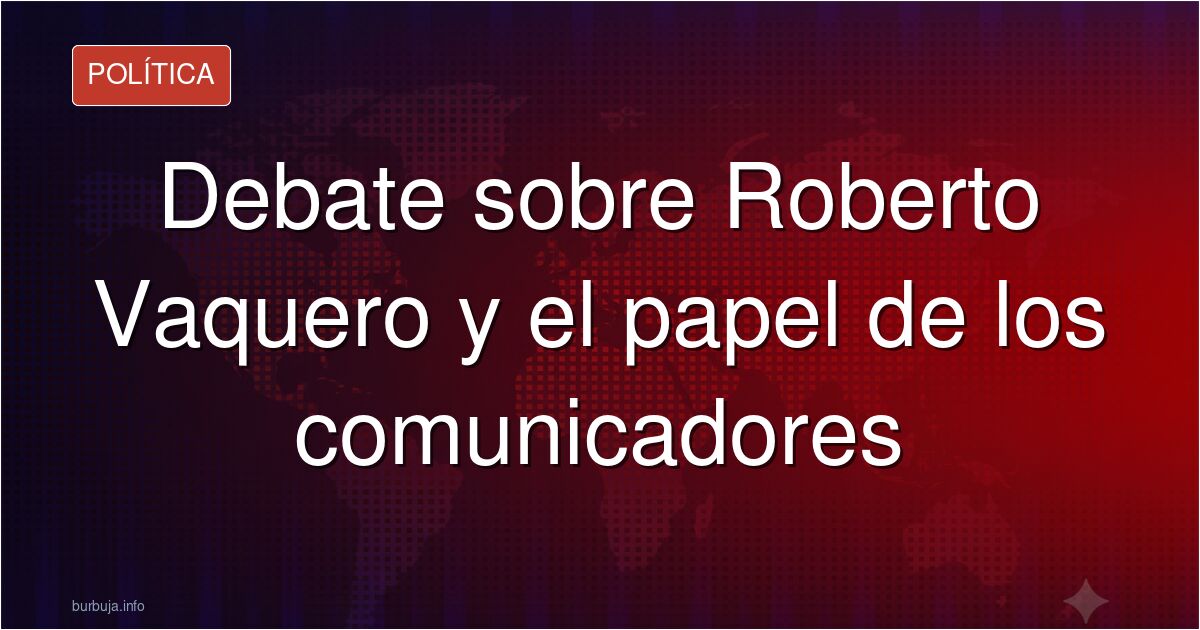 Analizamos la controversia sobre Roberto Vaquero y el Frente Obrero. ¿Son una alternativa real o parte del sistema? Debate so