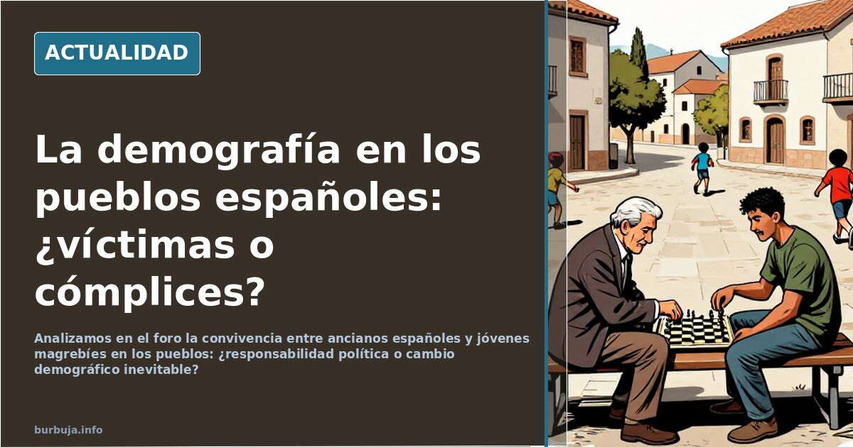 Vaya mezcla la de los pueblos con ancianos españoles y cada vez más magrebies jovenes