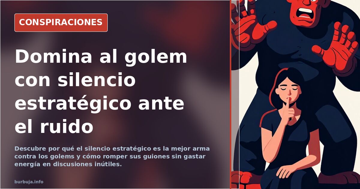 Domina al golem con silencio estratégico: la mejor respuesta es no responder