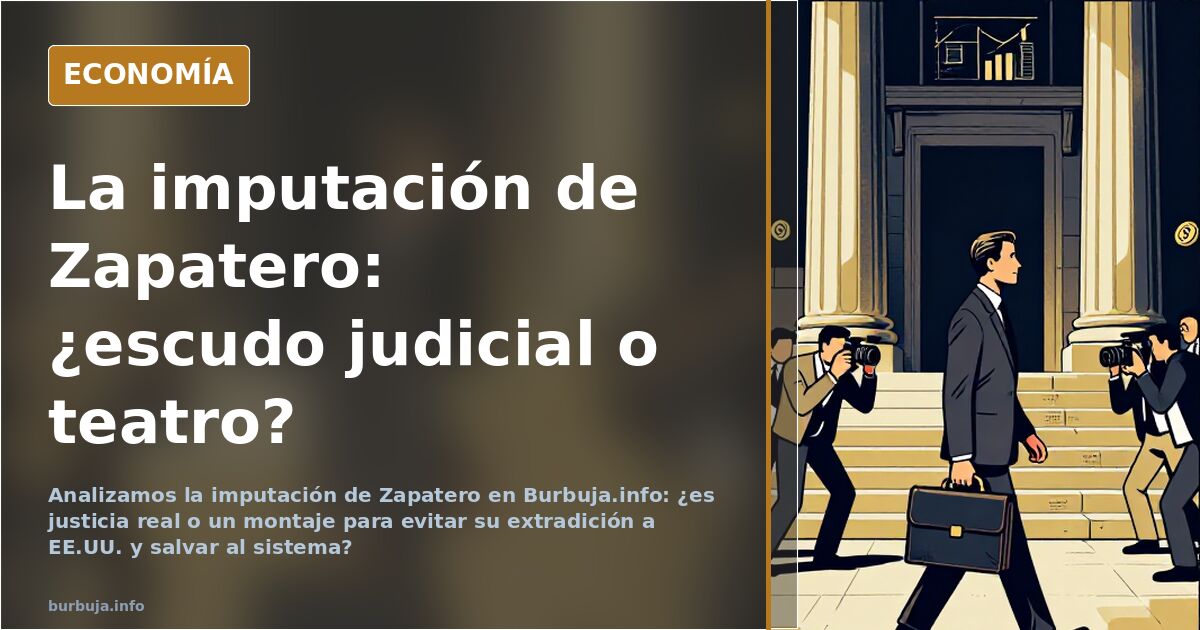Analizamos la imputación de Zapatero en Burbuja.info: ¿es justicia real o un montaje para evitar su extradición a EE.UU. y sa