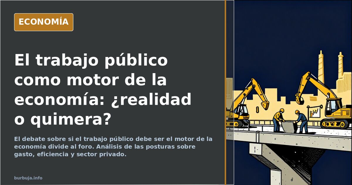 El debate sobre si el trabajo público debe ser el motor de la economía divide al foro. Análisis de las posturas sobre gasto, 