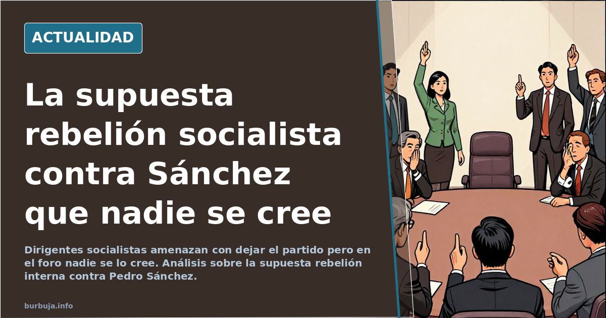 Una carta para Sánchez: dirigentes socialistas amenazan con dejar el partido