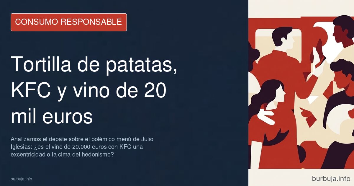 Analizamos el debate sobre el polémico menú de Julio Iglesias: ¿es el vino de 20.000 euros con KFC una excentricidad o la cim