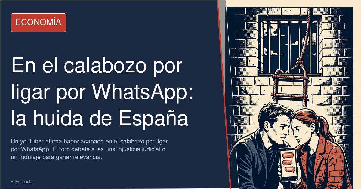 Un youtuber afirma haber acabado en el calabozo por ligar por WhatsApp. El foro debate si es una injusticia judicial o un mon