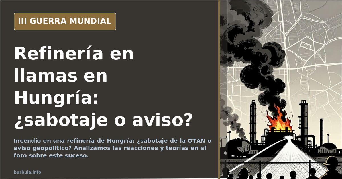Comienzan los atentados de La Horda en Hungría: refinería en llamas