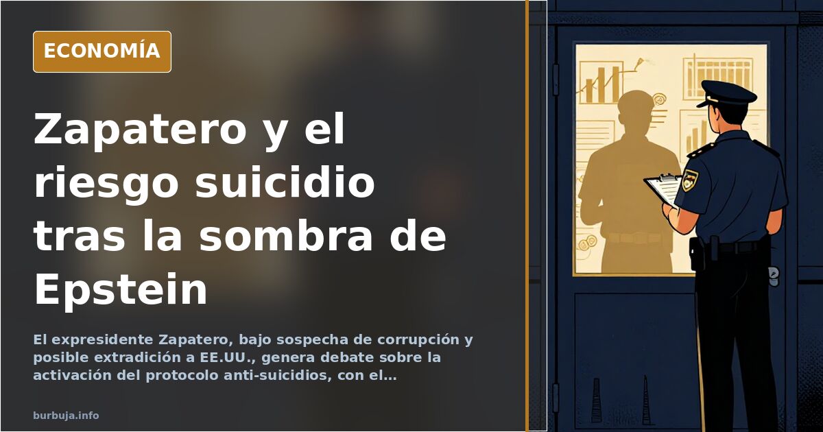 Zapatero y el riesgo suicidio tras la sombra de Epstein