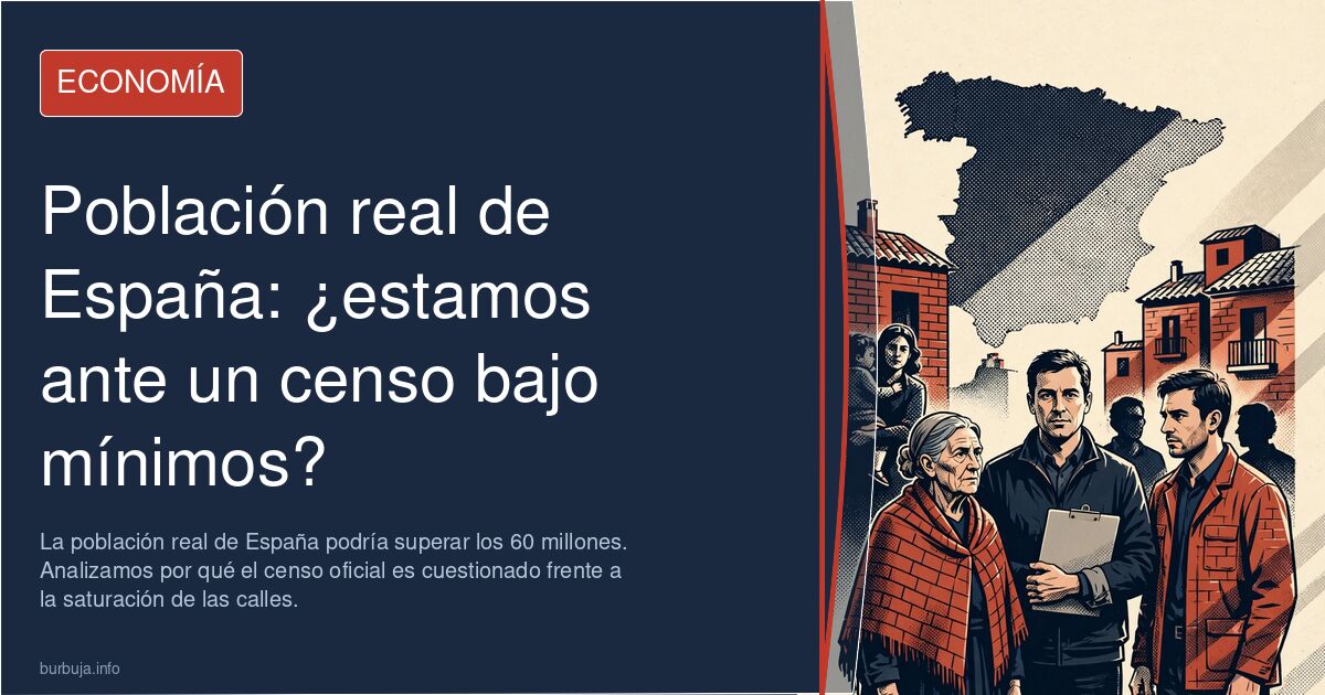 La población real de España podría superar los 60 millones. Analizamos por qué el censo oficial es cuestionado frente a la sa
