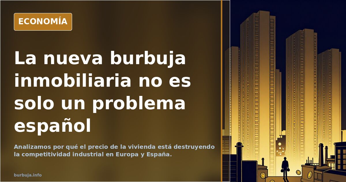 La burbuja inmobiliaria es global. Analizamos por qué el precio de la vivienda está destruyendo la competitividad industrial 