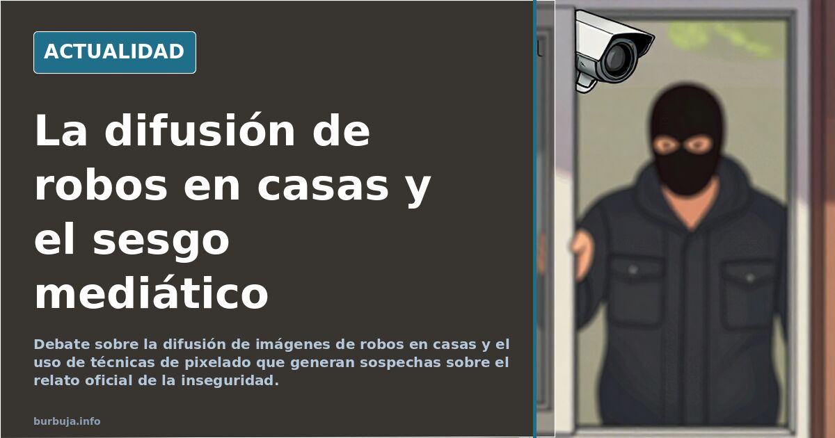 Debate sobre la difusión de imágenes de robos en casas y el uso de técnicas de pixelado que generan sospechas sobre el relato