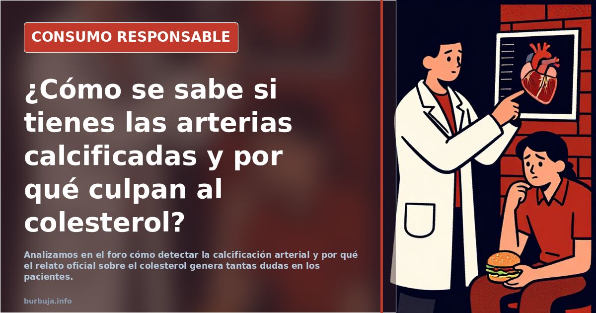 ¿Como se sabe si tienes las arterias calcificadas con ateroesclerosis y por qué culpan al colesterol si es calcio?