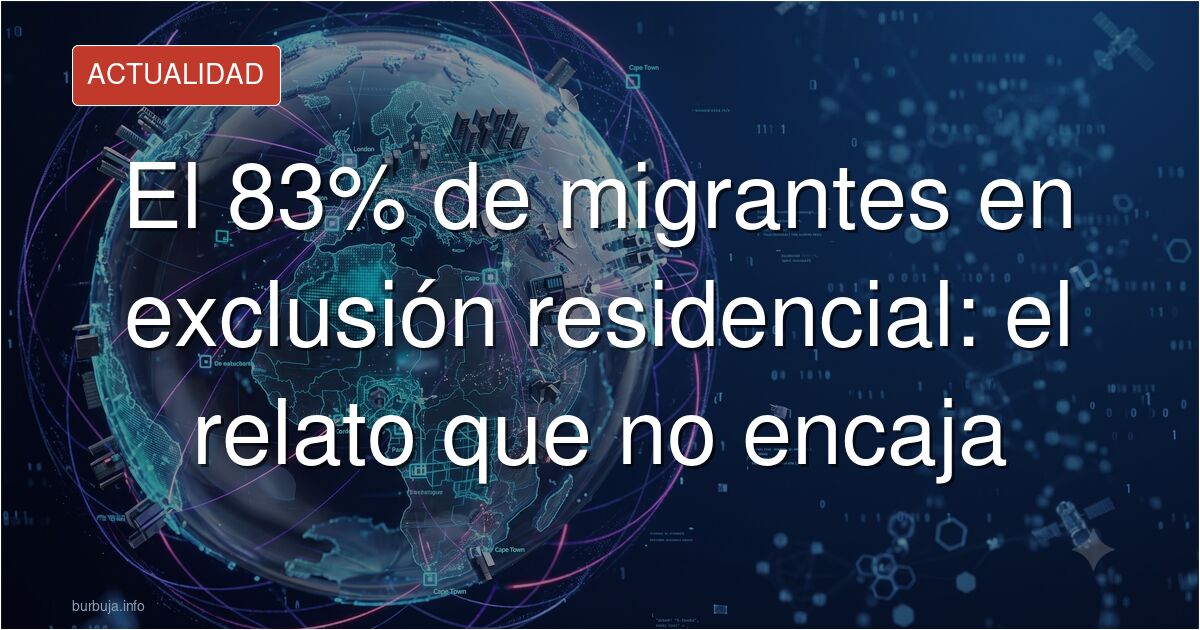 El 83% de migrantes en exclusión residencial según Cepaim genera debate en Burbuja.info sobre la sostenibilidad del modelo y 