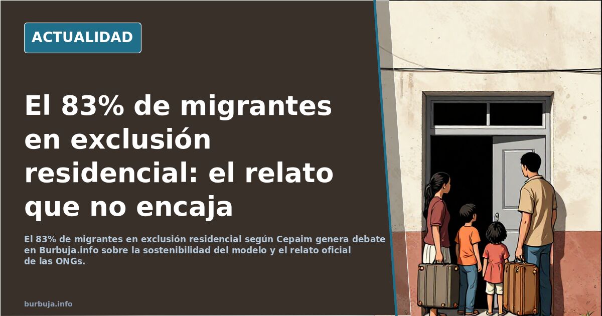 El 83% de los migrantes en España tiene problemas de vulnerabilidad o exclusión de la vivienda, según Cepaim