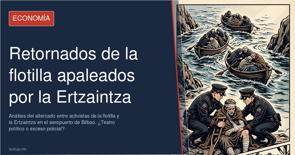 Análisis del altercado entre activistas de la flotilla y la Ertzaintza en el aeropuerto de Bilbao. ¿Teatro político o exceso 