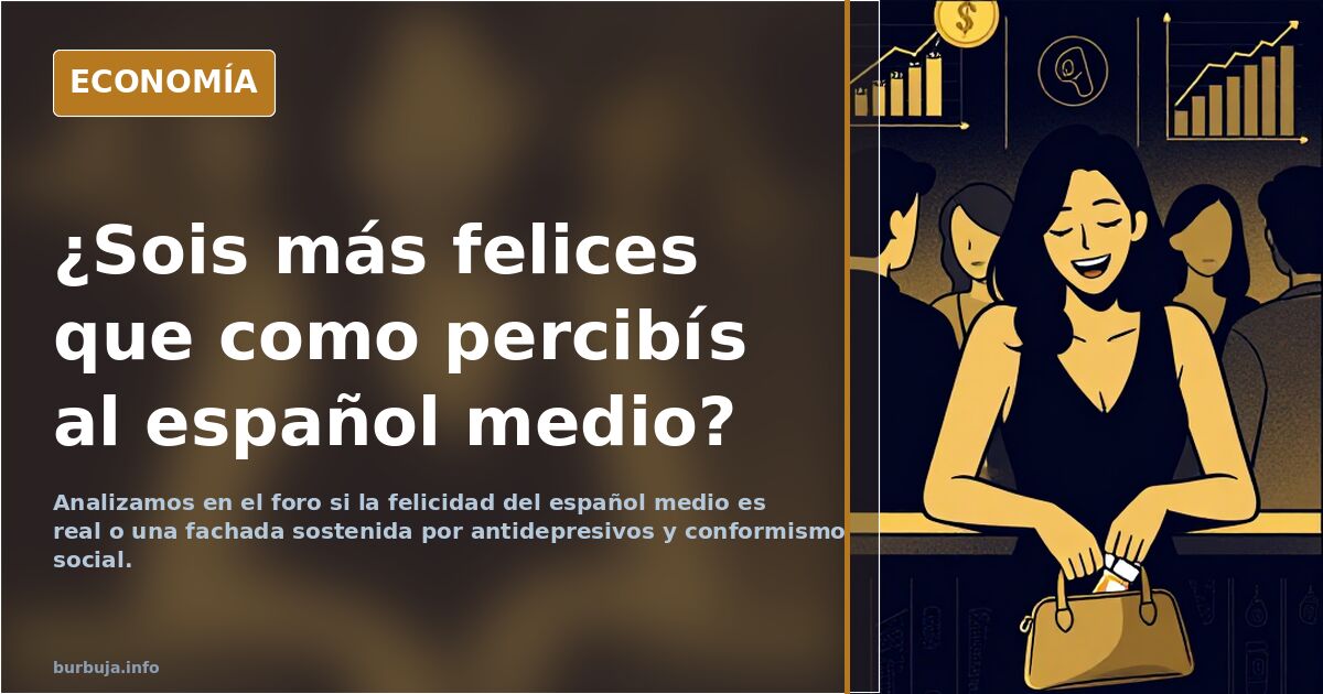 Analizamos en el foro si la felicidad del español medio es real o una fachada sostenida por antidepresivos y conformismo soci