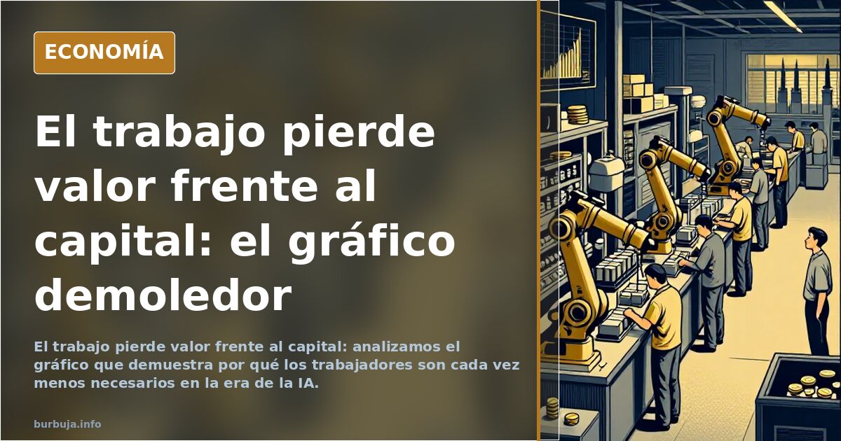DEMOLEDOR GRÁFICO que ya nos adelanta que los TRABAJADORES cada vez somos MENOS NECESARIOS y solo puede ir a peor con la IA y ROBÓTICA.