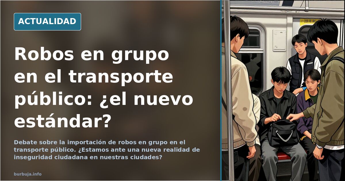 Robos en grupo grande. Proximamente en sus autobuses.